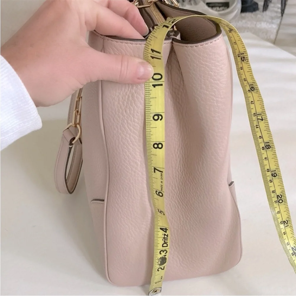 Tory Burch Marsden Pebbled Leather Tote in Light Oak - Picture 11 of 14